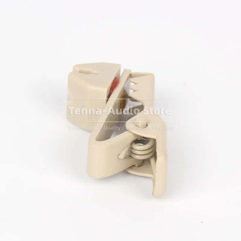 Bege Tan Lapela Lapela Microfone Cabo de Fio Gravata Clipe Colar Mic Braçadeira sem Fio Bodypack Microfono Preto Titular Peças Lote Cor - Image 4
