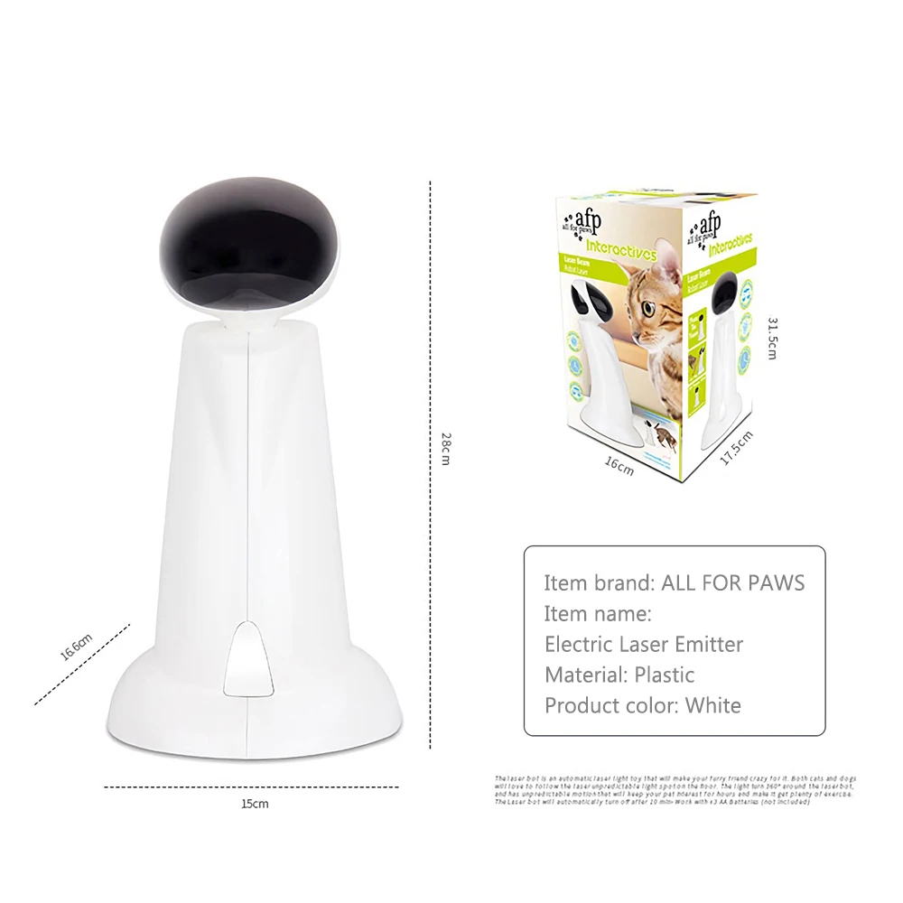 

Hot 360 Degree Electric Laser Emitter Cat Scratch Laser Toy Laser Light Exercise Teaser Fun Exercise Pet Puppy Toy for Cat Dog P