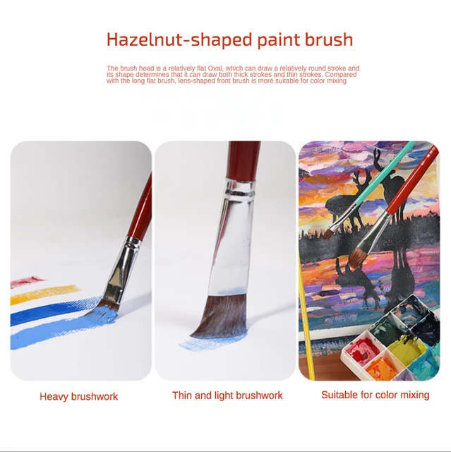 Brushes Watercolor Gouache Painting  Horse Hair Paint Brush Watercolor - 6  Pcs/set - Aliexpress