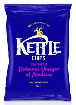 

Salt and Vinegar Crisps | KETTLE Chips | Sea Salt & Balsamic Vinegar | Total Weight 150 Grams