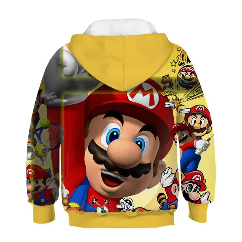 Игровая приставка super Mario bros. Детская толстовка с капюшоном и 3D-принтом; модная детская толстовка