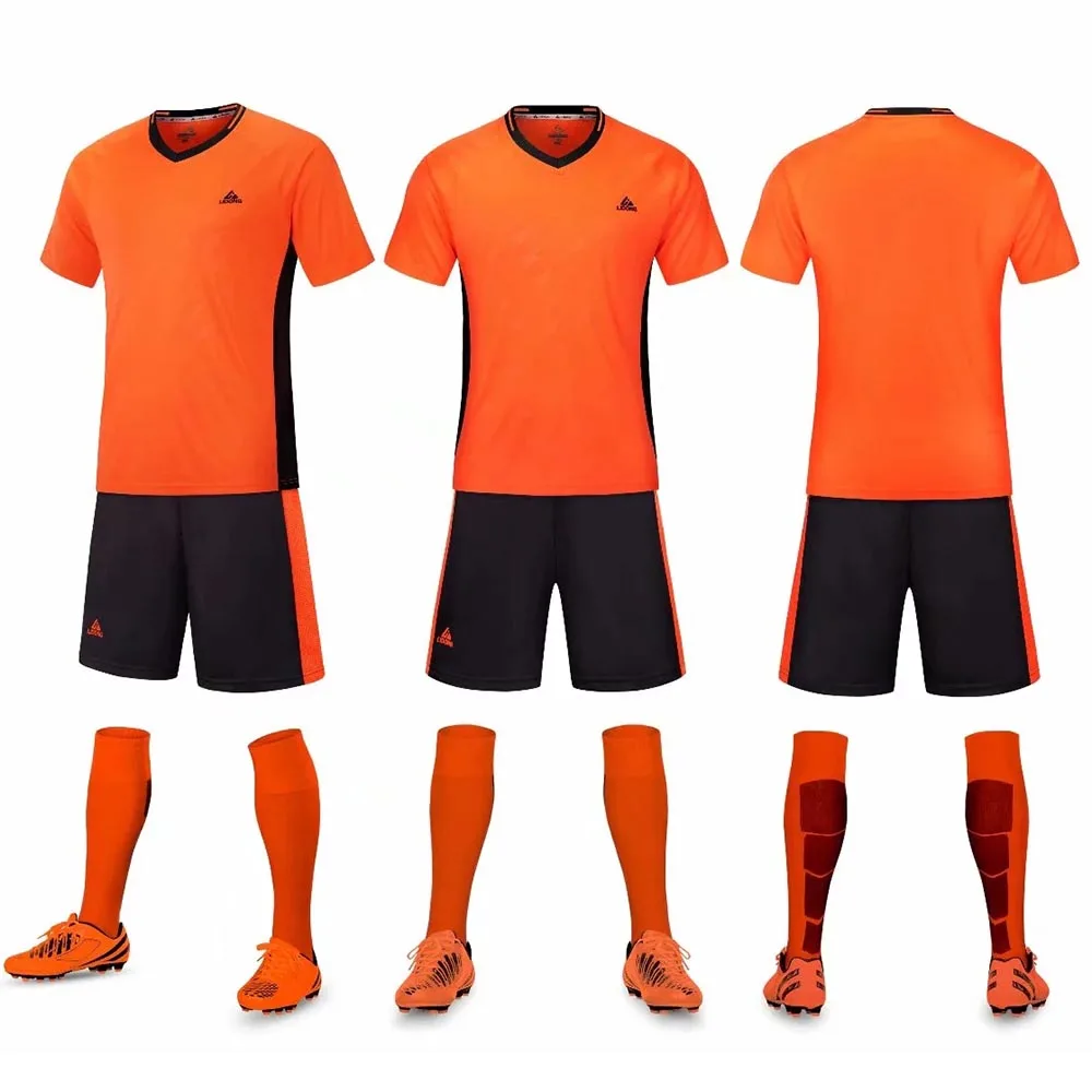 Survetement Football New Adult Children Football Jerseys Set Boys and Women Training Uniforms free socks+Shin pad