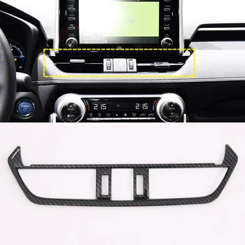 

For Toyota RAV4 2019-2020 Accessories ABS Carbon Fiber Central Control Air Outlet Cover Trim 1 Pc