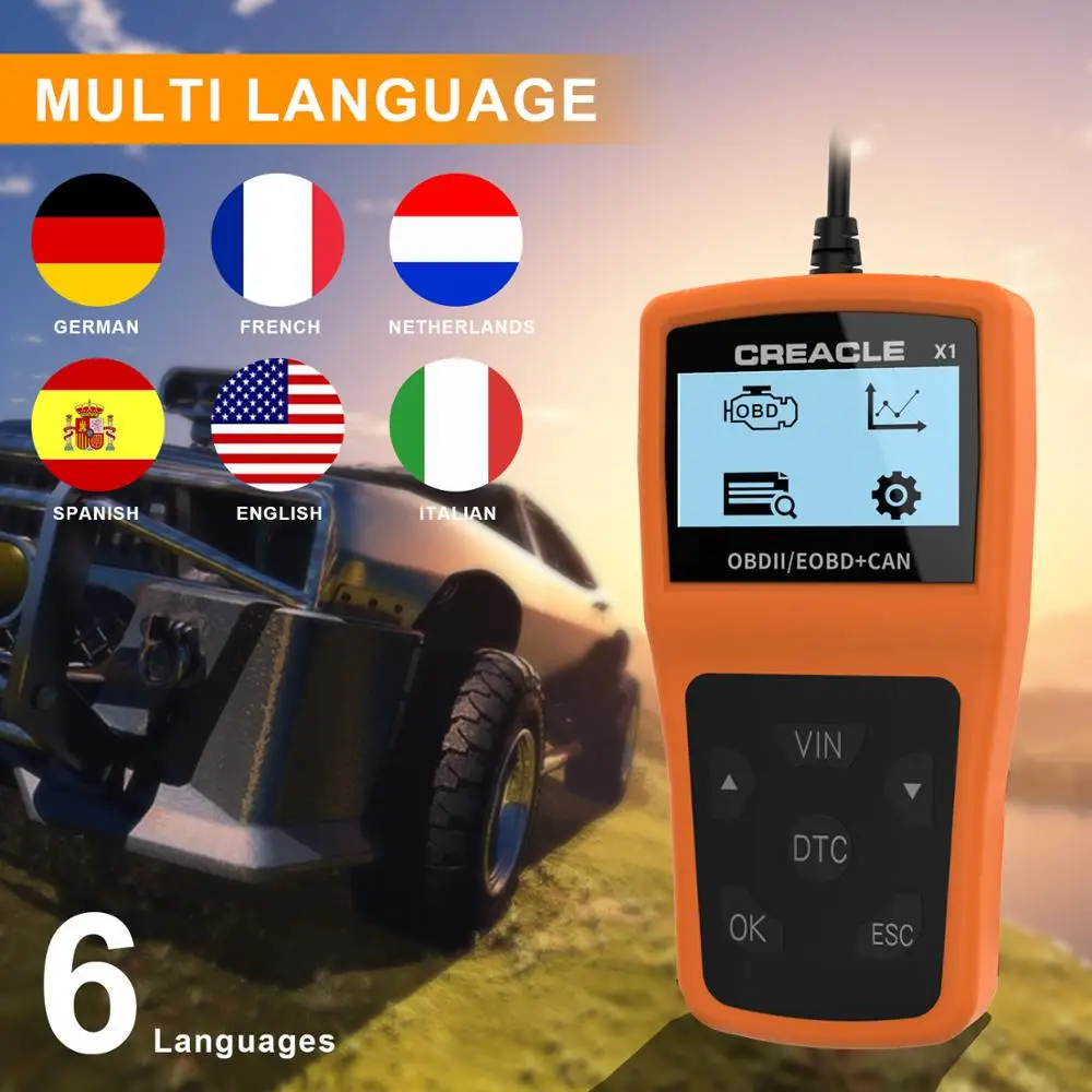 Считыватель кодов ошибок X1 считыватель диагностический инструмент OBDII/OBD