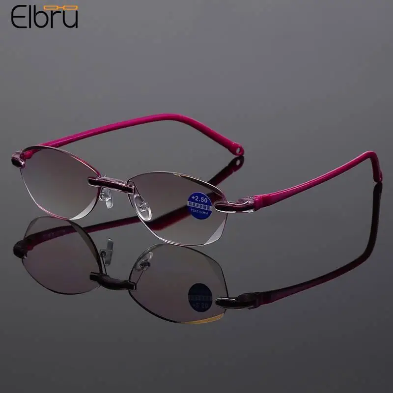 Очки Elbru + 1 0 5 2 3 4 без оправы с защитой от синего излучения очки для чтения в стиле