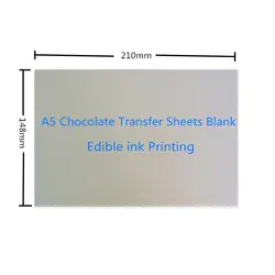 50 листов/партия А5 Размер шоколадная пустая переводная бумага нанесите пищевые принты на шоколад и торт печать съедобными материалами