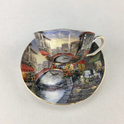 One cup. One dish Высококачественный костяной фарфор, простая современная креативная чайная чашка, чашка для воды, кофейная чашка, послеобеденный чай - Цвет: One cup. One dish