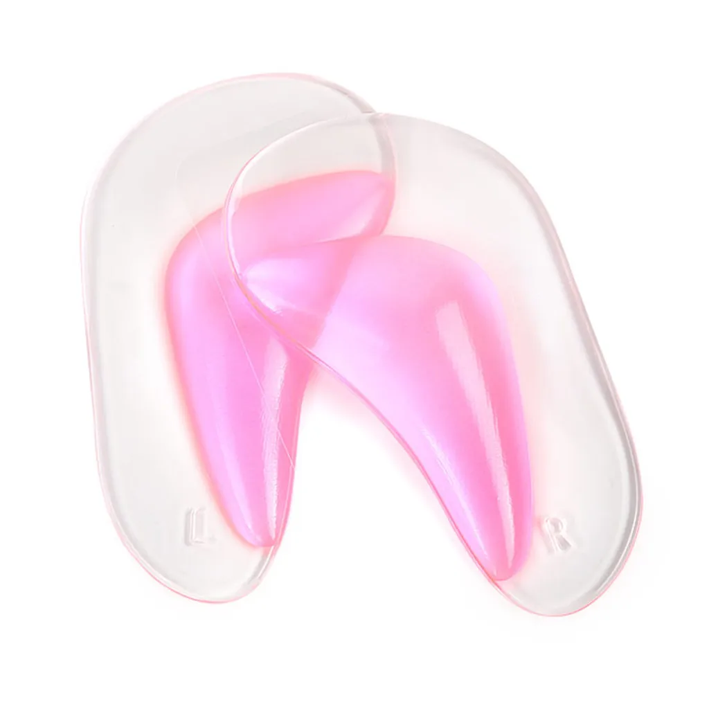 Women Soft Silicone Pairs Arch Support Insoles Arch Issues Arch Pad Relieve Pressure Feet Pain Plug-in insole support T4
