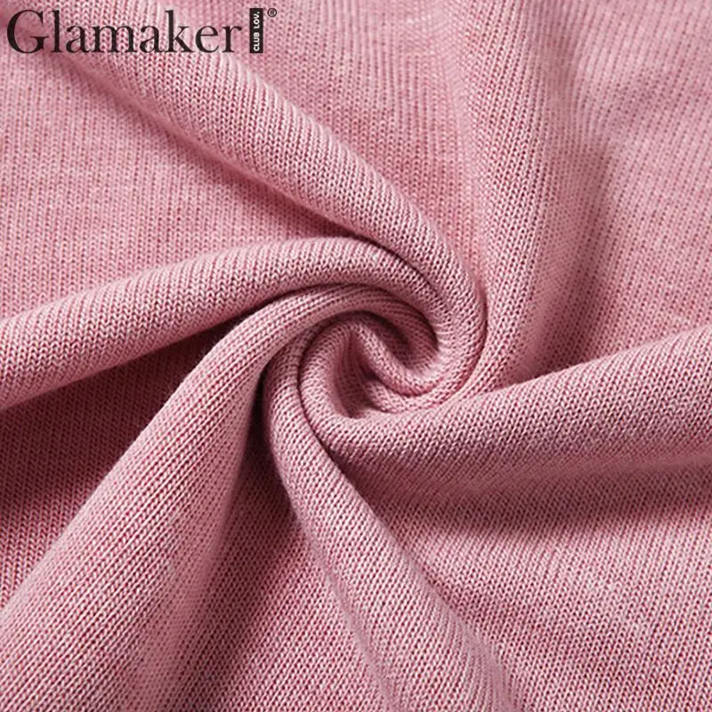 Glamaker, вязаная Лоскутная Блузка с оборками и круглым вырезом, элегантная женская сетчатая блуза с длинным рукавом-фонариком, Женская осенне-зимняя Сексуальная Блузка