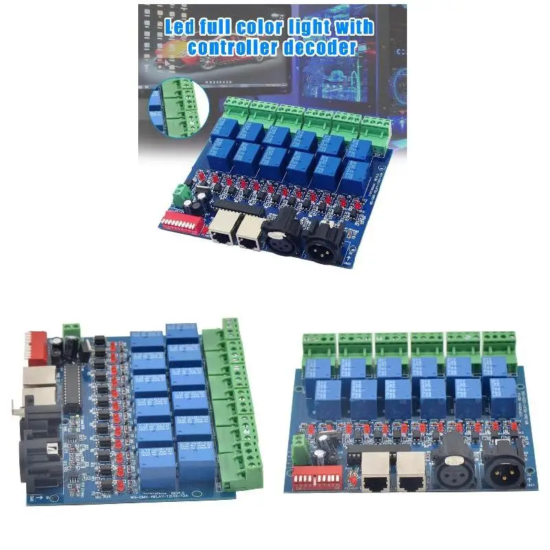 СВЕТОДИОДНЫЙ полноцветный светильник с 12 канальным контроллером DMX512 декодер 12 реле декодер GDeals