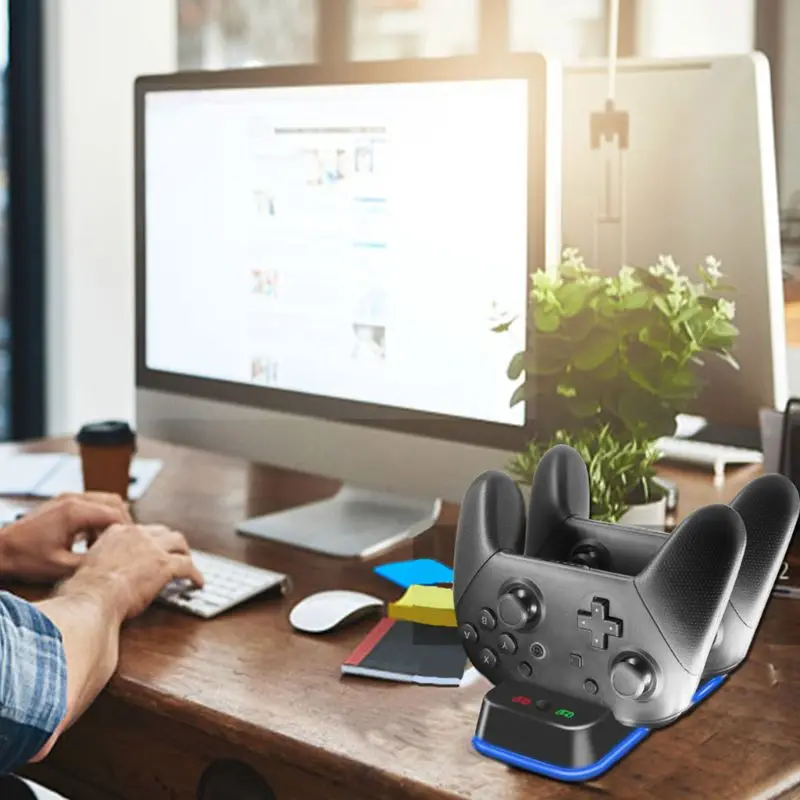 OOTDTY двойной USB зарядное устройство Быстрая зарядка док-станция для Playstation 4 PS4 Pro джойстик, геймпад джойстик ручка аксессуары
