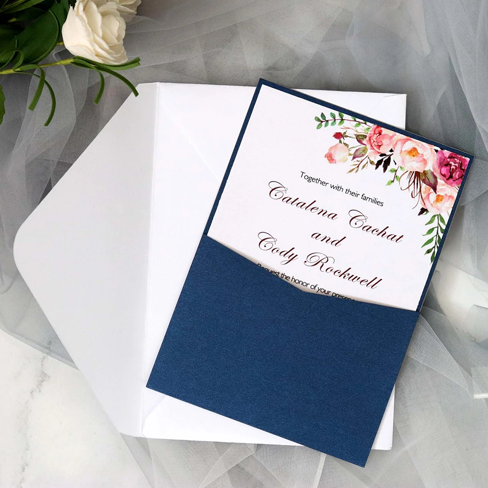  10pcs High Quality Simple Laser Cutting Greeting Card Pocket Invitation Modern Business Party Suppl - 4.00053E+12