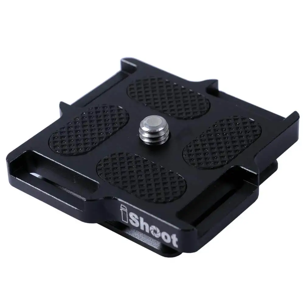 Ishoot-placa de Liberação Rápida para Câmera com Parafuso de sem Aderência da Bateria e Encaixe Perfeito para Câmeras Micro Dslr