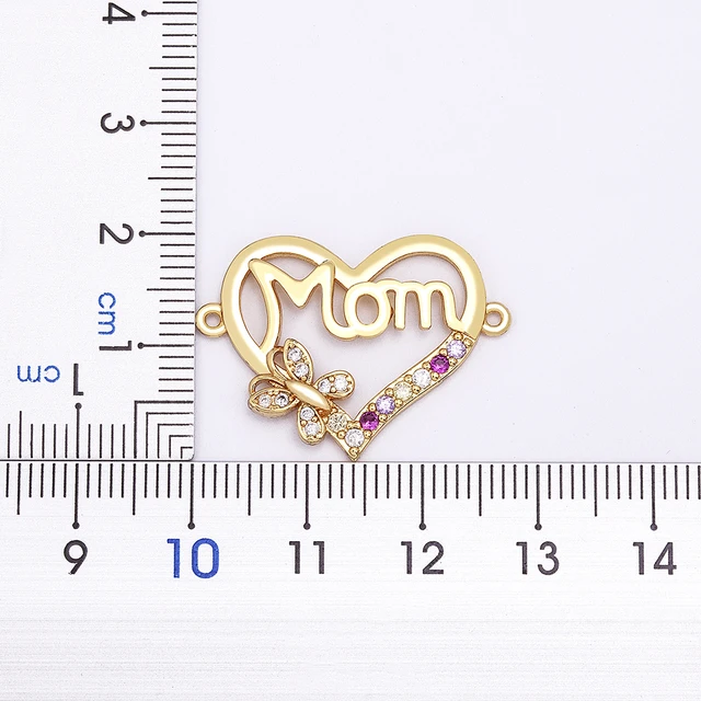 New Arrival Mom Mama Handmade Rope Bracelets Heart Butterfly Shape  Zircon Luxury Mother‘S Day Birthday Jewelry Gift Adjustable 2