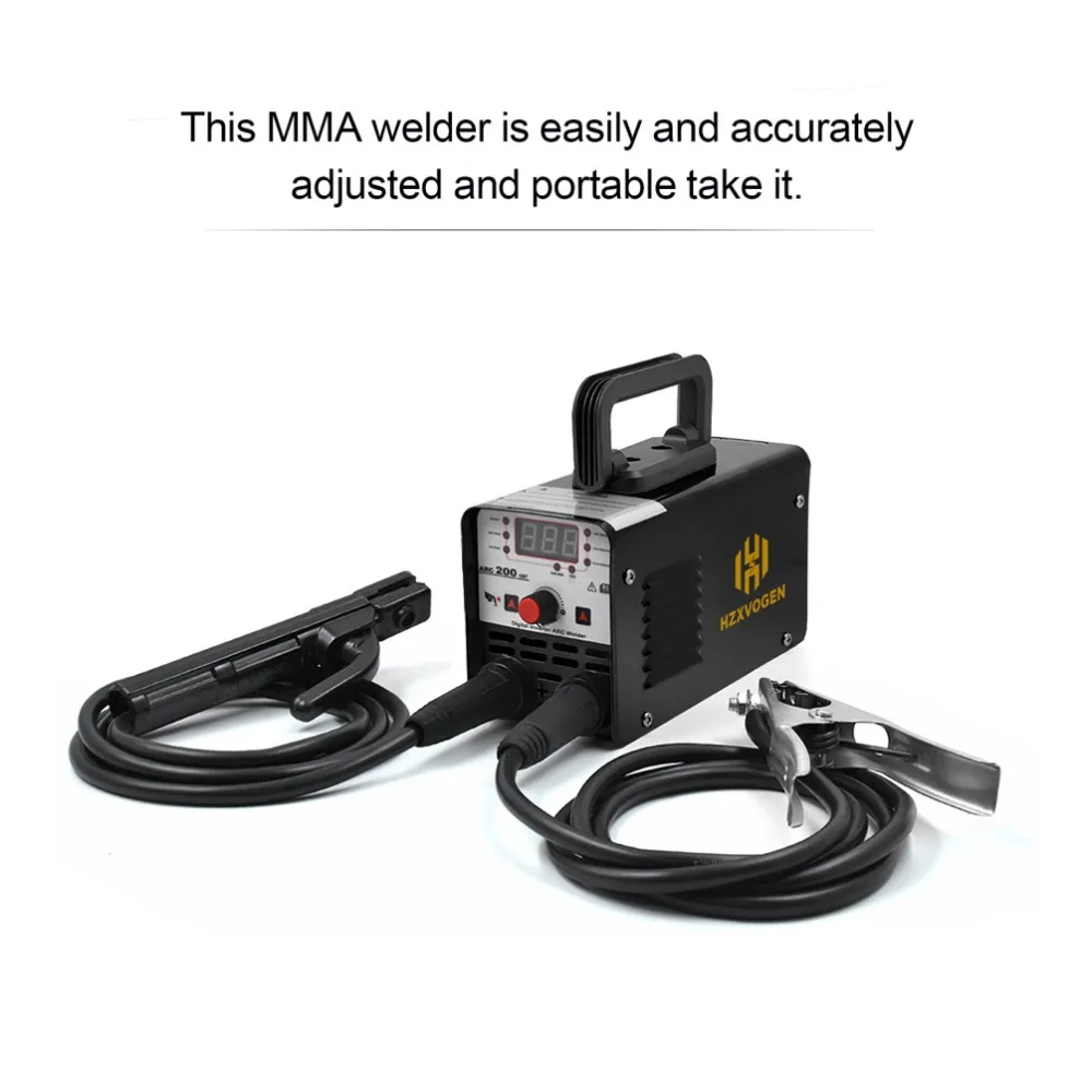 Equipo de soldadura portatil HZXVOGEN, inversor de 3,2mm y 4,0mm, ARC200 220V