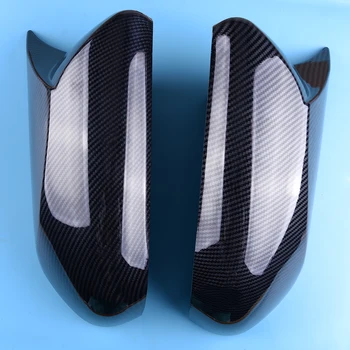 

CITALL 2PCS Carbon Fiber Style Auto Ox Horn Rear View Mirror Cover Trim Cap Fit for Toyota Camry 2018 2019