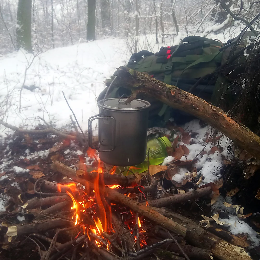 TOMSHOO 3 шт. титановый горшок чашка для воды, кружка набор легкая кружка Открытый Кемпинг горшок для пикника висячий горшок кастрюли для приготовления пищи Складная ложка-вилка