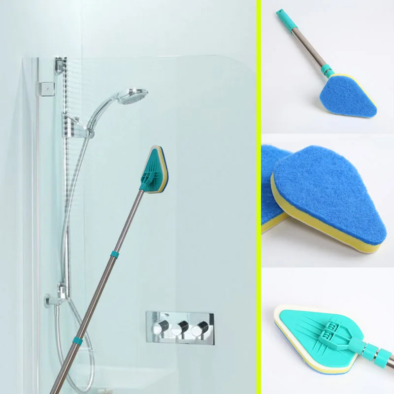 

Clean Reach Telescoping Scrubber Brush Cars Quick Cleaner with Handle Scrub Glass Angled Shaft Mop Cleaning Product
