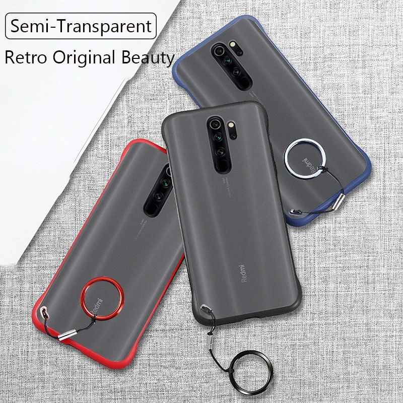 Чехол-бампер для Redmi Note 8 Pro, чехол без рамки, ультратонкий полупрозрачный матовый Жесткий Чехол для Xiaomi Redmi Note 8 Pro, чехол