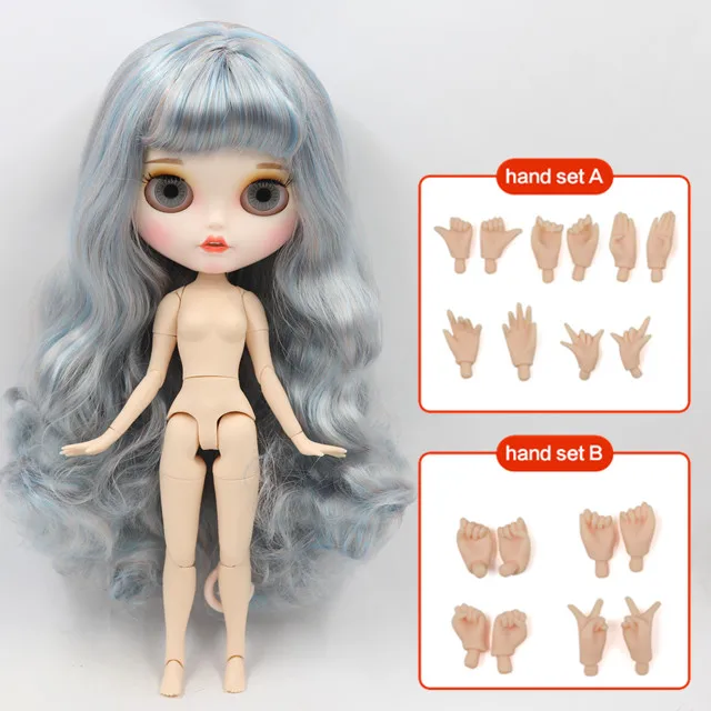 ICY 1/6 Blyth Кукла под заказ № BL6227/ белая кожа и суставное тело с открытым ртом матовое лицо для девочки Подарочная игрушка - Цвет: c