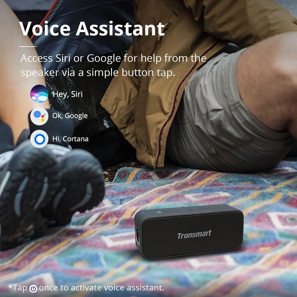 NFC Version Tronsmart T2 Plus Bluetooth 5.0 Speaker 20W Portable Column IPX7 Waterproof Soundbar TWS Voice Assistant Micro SD (8)