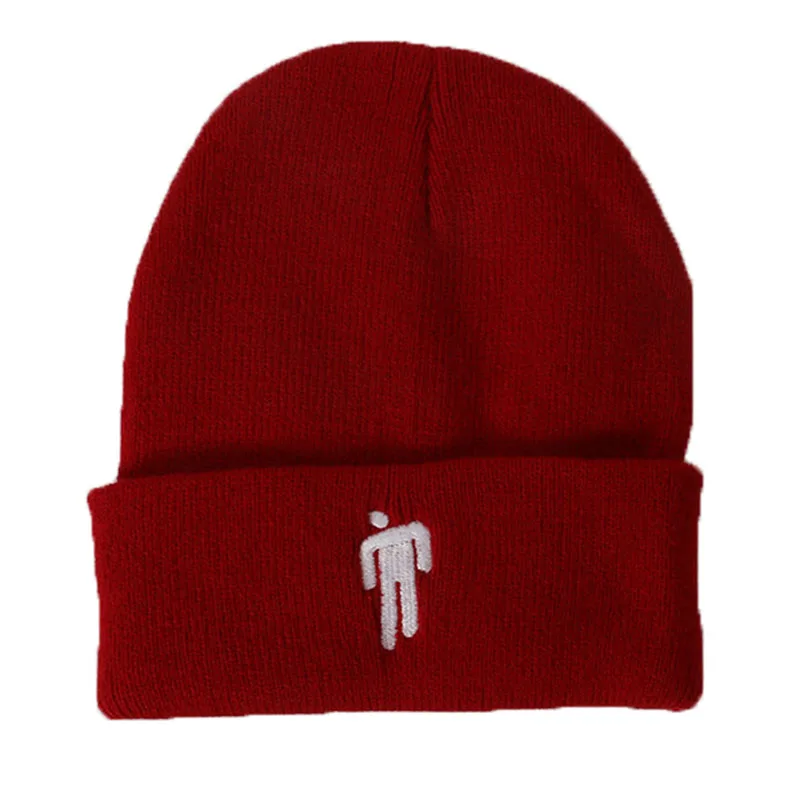 09C beanie Billie Eilish Beanie, 14 цветов, вязаная зимняя женская шапка, одноцветная, в стиле хип-хоп, Skullies, вязаная шапка для девочек, повседневные теплые шапки - Цвет: 09C beanie