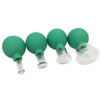 

1 Set of 4pcs Vacuum Cupping Cups Back Body Massager Household Suction Vacuum Can (Brown)