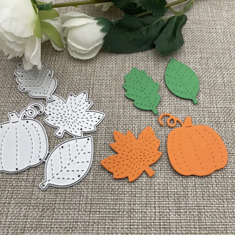 Kürbis Blätter Metall Stanzformen Schablonen für DIY Scrapbooking dekorative Prägung Handwerk Stanzschablone Form