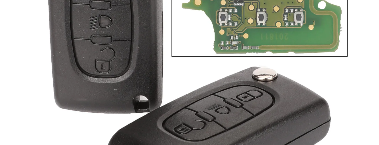 Kutery Ce0523 Ce0536 ASK/FSK 433 МГц ID46 ключ для peugeot 407 307 308 607 3 лампа с кнопкой Флип дистанционный автомобильный брелок VA2/HU83 Blade