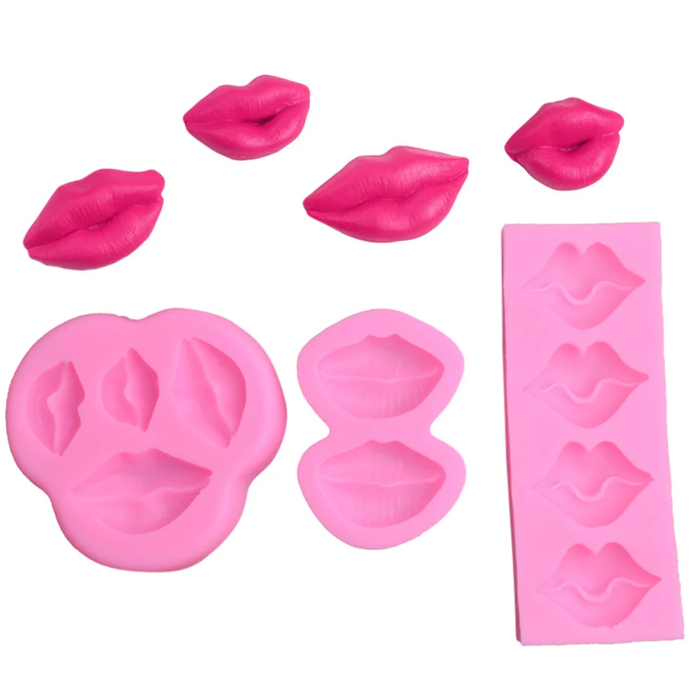 3 Types Of Lip Lipstick Fondant Silicone Mold Clay Diy Car Air Outlet