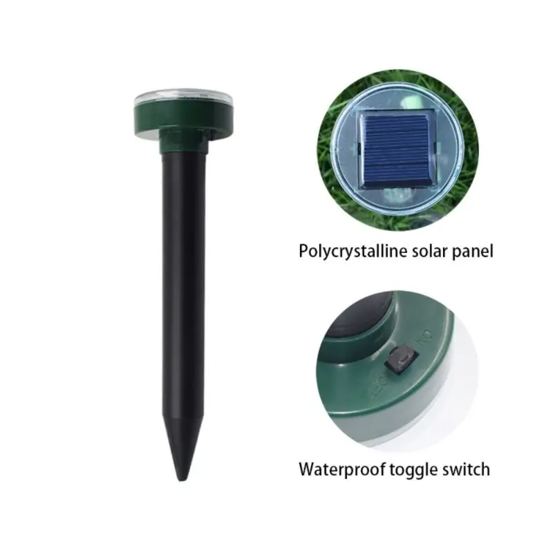 Solar Ultrasound Mouse Hamster Mole Pest Rodent Mosquito Repellent Booster Garden Farm Environmental Protection Equipment