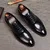 black DESAI Мужская официальная обувь; мужские туфли-оксфорды из натуральной кожи; итальянская модельная обувь; коллекция года; свадебные туфли; Кожаные броги на шнуровке - Цвет: black