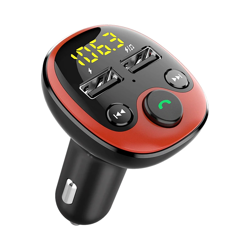 BT21 два Кнопка USB 5V 3.1A автомобиля Bluetooth хэндс-фри MP3 плеер/телефон, чтобы Радио FM передатчик