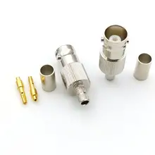 20 шт медный BNC Гнездовой обжимной соединитель RG58 RG142 LMR195 RG400