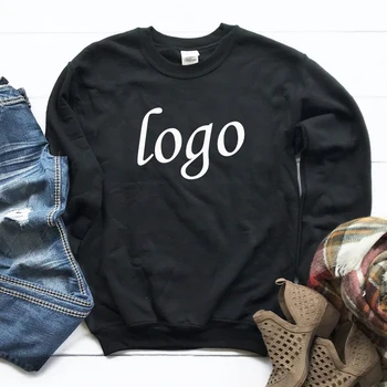 

Custom More Color and Letter Customer Logo Women Sweatshirts Casual Hipster Lady Long Sleeve Crew Neck Hoodies Dropshipping
