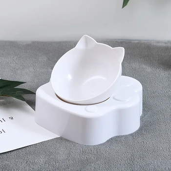 

Cat Bowl 0-30°Adjustable Tilted Pet Bowl Feeder Water Bowl Pet Supplies with Detachable Elevated Stand for Dog Cat Dropshipping