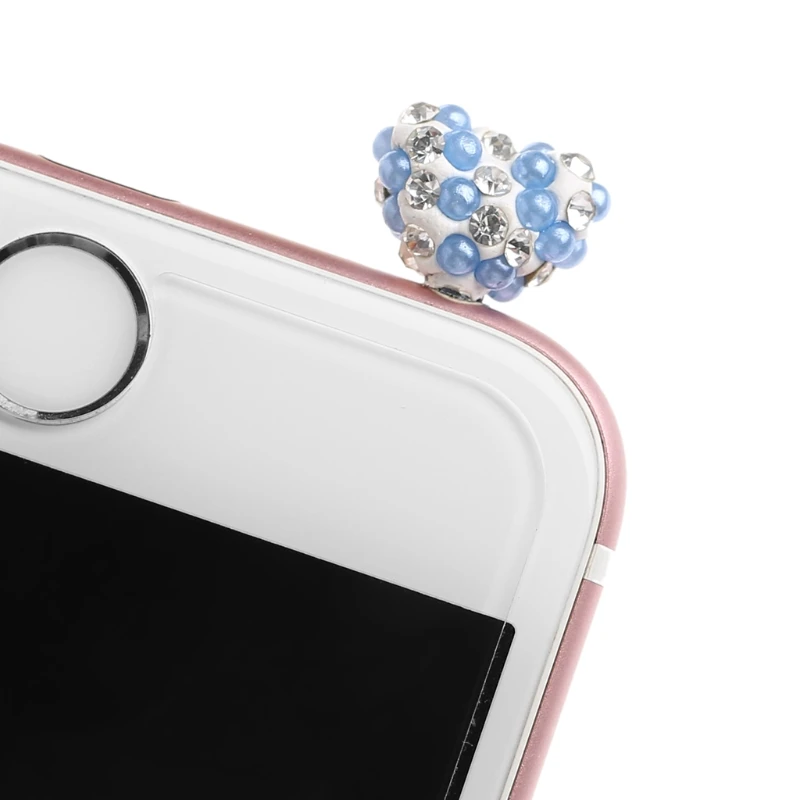 OOTDTY Стразы Love Heart 3,5 мм разъем для защиты от пыли Пробка для наушников для смарт-Phone-M35