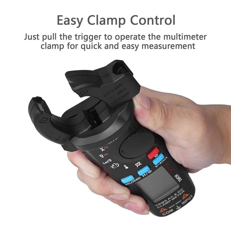 Токоизмерительные клещи True RMS 1 мА плоскогубцы амперметр профессиональный