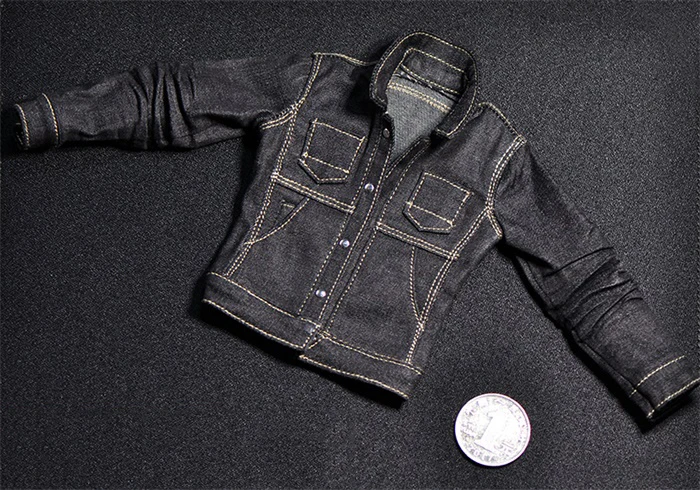 

1/6 Soldier Clothes Men's Trendy Denim Jacket Clothes Accessories Model for F 12" Male Figure Body Doll Toy