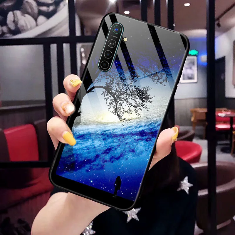 Чехол для OPPO Realme X2 XT, чехол из закаленного стекла, Жесткий Чехол для телефона, чехол для OPPO Realme XT Global X2, ТПУ бампер, чехол s RealmeX2