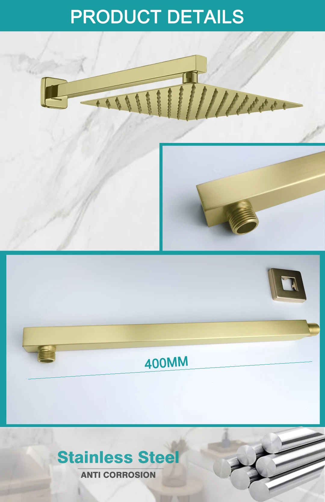 chuveiro grande e pequeno quadrado redondo de