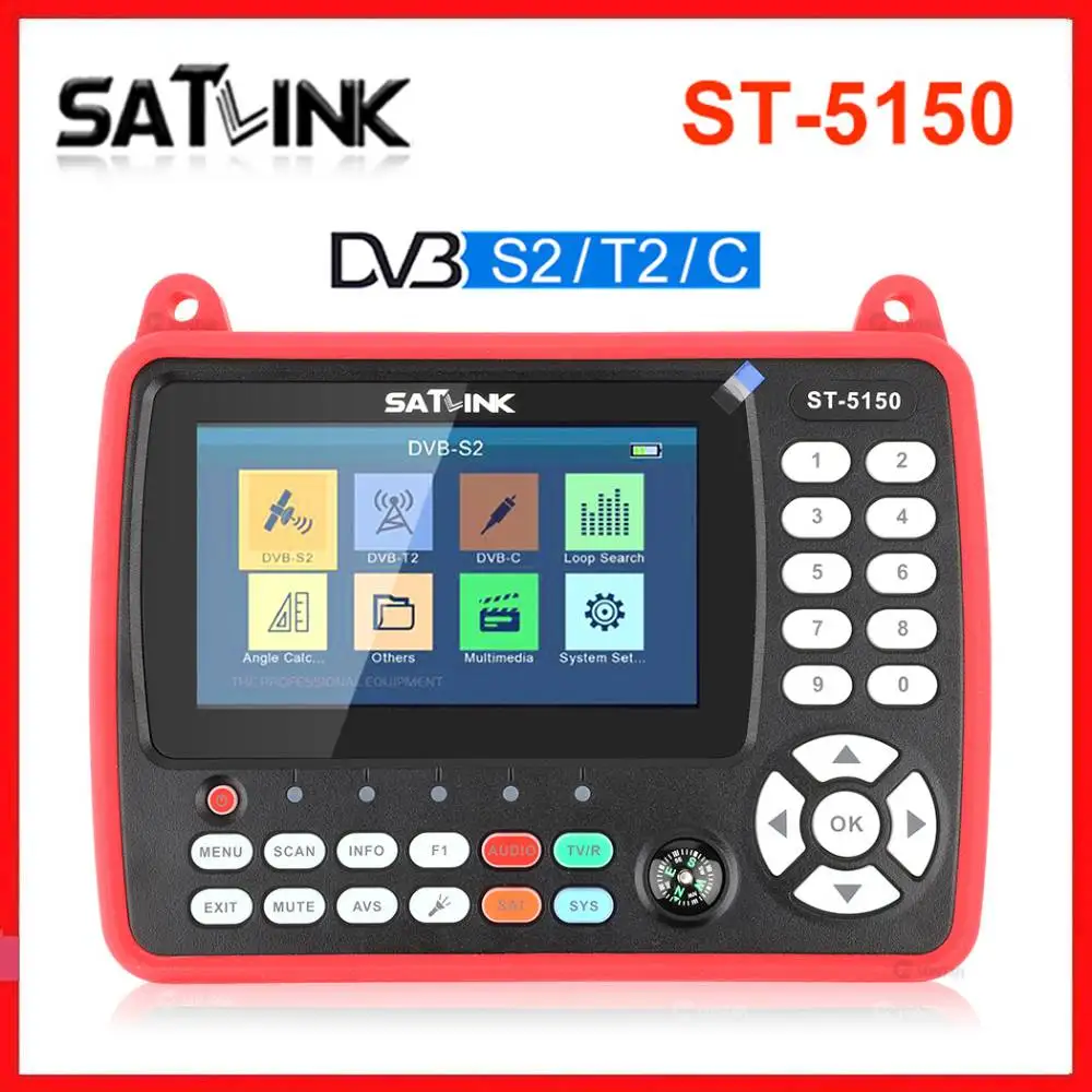 DVB-S2/T2/C COMBO HD сигнальный спутник Finder Meter H.265 HEVC 4 3 Inch TFT LCD SATLINK ST-5150 Better Satlink 6980 ws-6933 |