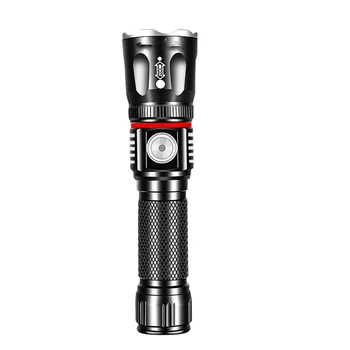 

L2 COB LED 4 Modes Flashlight 10W Telescopic USB Rechargeable Zoomable Magnetic Electric Torches for Outdoor Camping