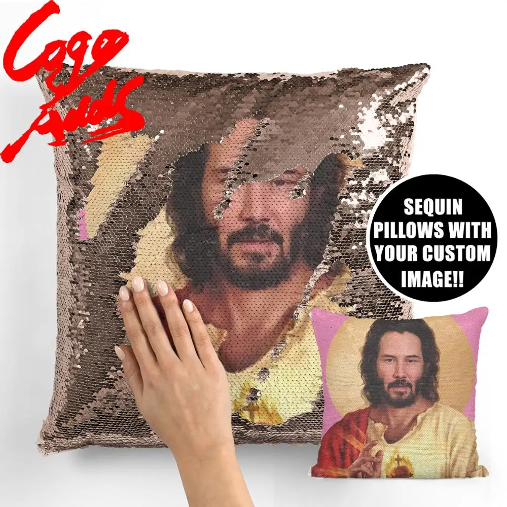 Сент-Keanu Подушка с блестками | наволочка с блестками | два подушка в виде елки | гипоаллергенный браслет, прекрасный подарок для девушки, | подарок для Него | подушка | Магическая подушка