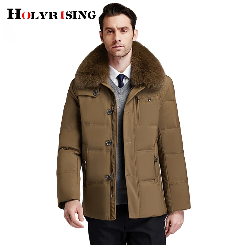 Russia Down Jacket Men Thick Warm White Duck Down coat Fur collar winter men parka down jacket M-3XL 18944-5