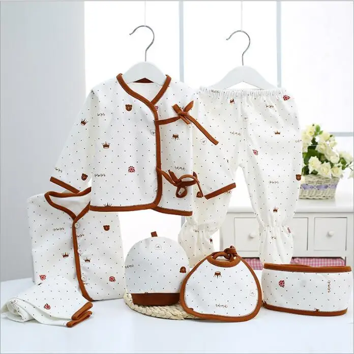 CJM034G 0-3M Newborn Clothing Sets for Baby Girls Boys Clothes Suits Cotton OUTFITS 7pcs/set MORE 20 STYLES - Цвет: CJM034G