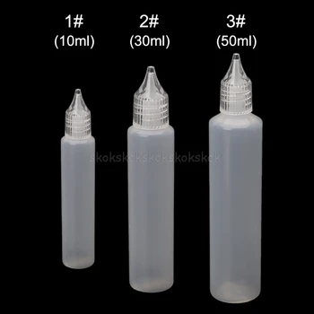 

10/30/50ml Oil Bottle Clear Plastic Empty Dropper Bottle Vape Drip Tip pipette O22 Dropship