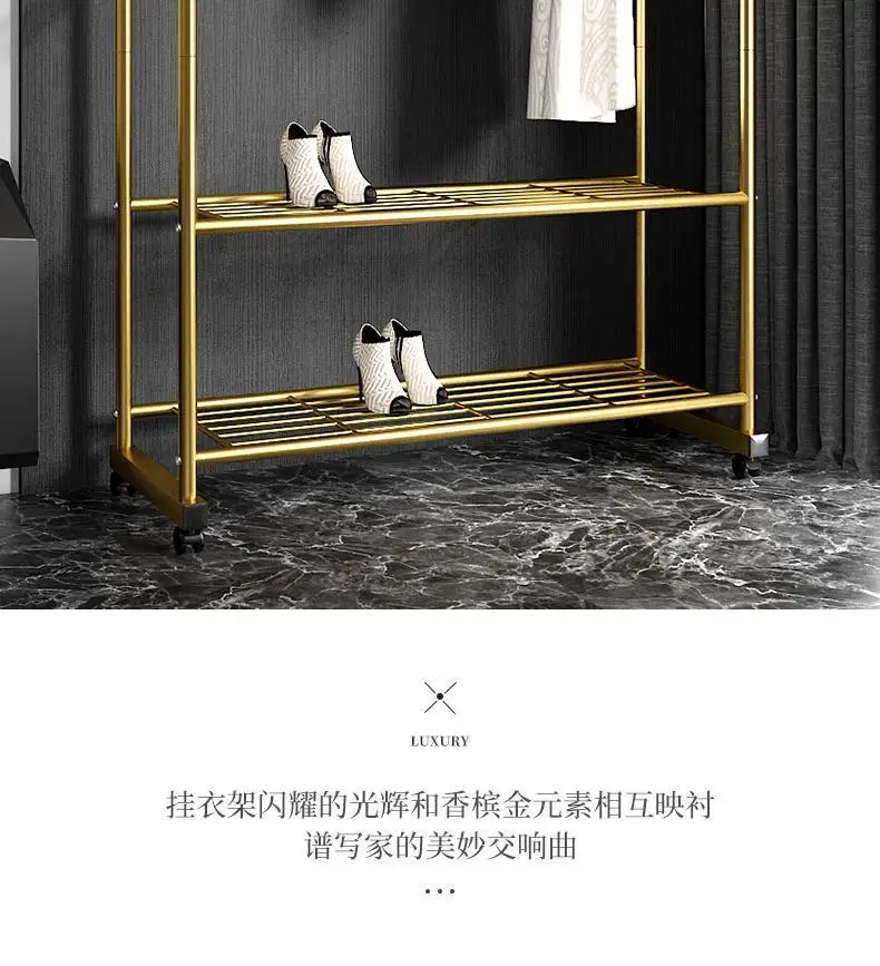 Clothes Rack Coat Rack Stand Floor Hanger Simple Clothing Rack Furniture Wardrobe Hat Stand Clothes Rack Stand Storage Shelves