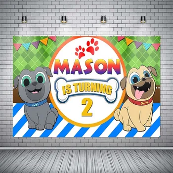 

7x5ft Cartoon Photo Photography Backgronds Puppy Dog Pals Bingo Et Rolly Kids Birthday Party Backdrops Custom Supplier