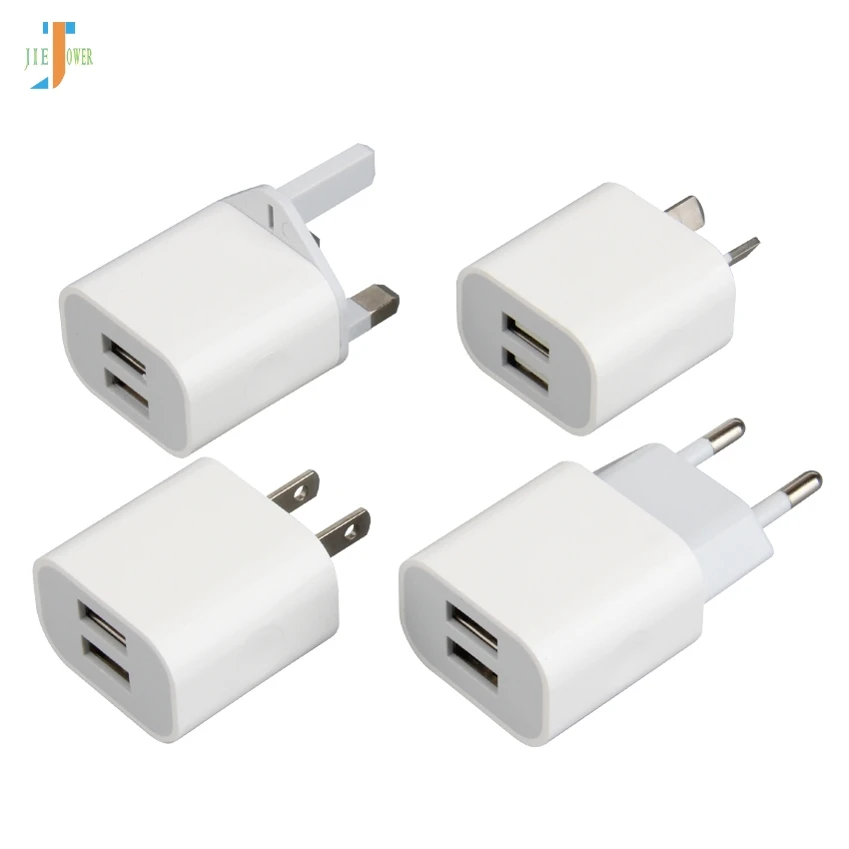 300 шт./лот Австралия ЕС ВБ США Plug два USB порты, для мобильных телефонов зарядное устройство DC 5 В 2A адаптер для IPhone IPad samsung мобильный телефон планшетный ПК